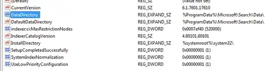 Windows Search Registry Configuration
