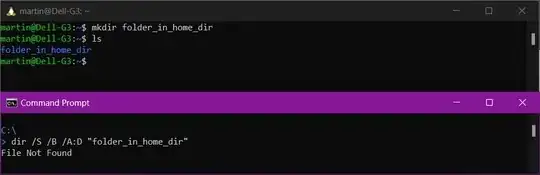 Folder created in home directory, but apparently does not exist anywhere