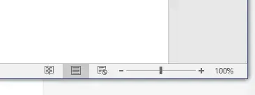 The mode indicator for Word 2016