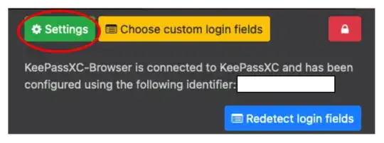 KeePassXC-Browser popup