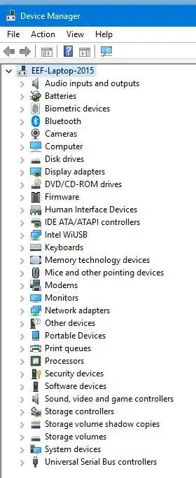 device manager screenshot