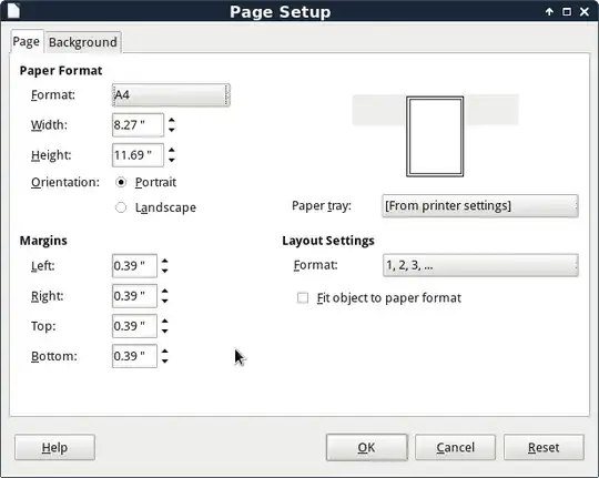 Page Setup Paper Format Format Width Height Orientation Portrait Landscape Margins Left Right Top Bottom