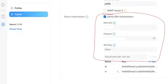 UniFi Network Console SSH Settings Screenshot