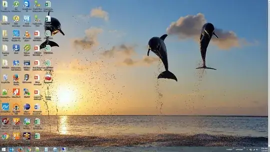 Desktop with scrollbar to the right