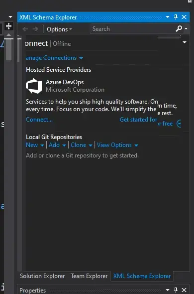 XML Schema Explorer with frozen image
