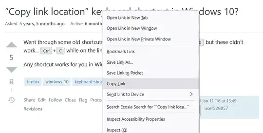 Firefox Copy Link shortcut