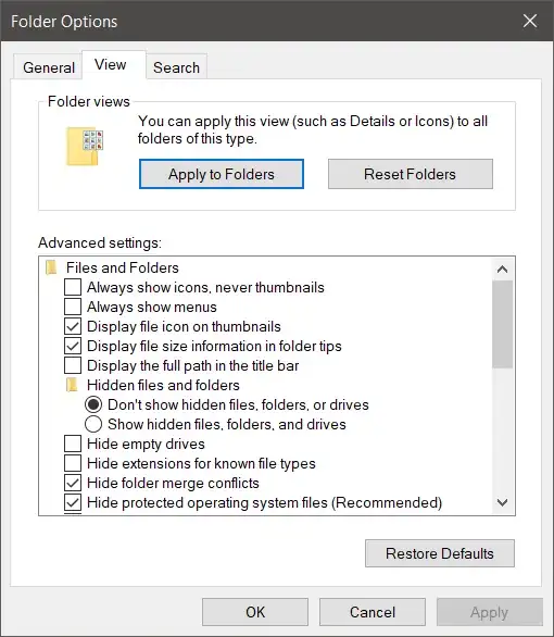 PSD thumbnails not showing in Windows 10