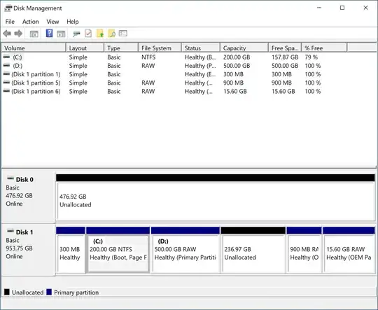Disk Management tool in Windows