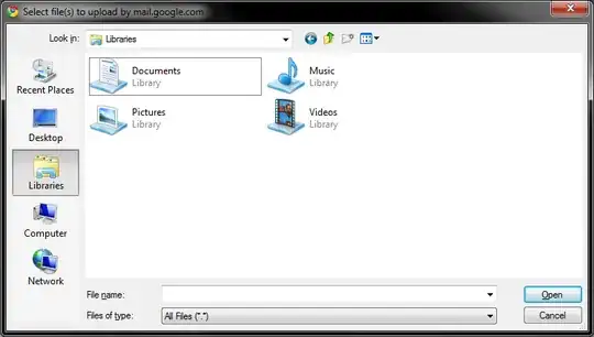 A small file chooser brought up by Chrome