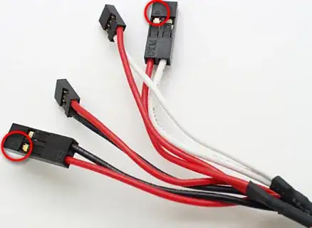 Motherboard cable positive side