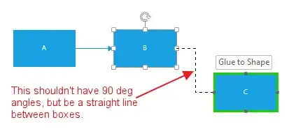 drawing a connector giving default Right Angles