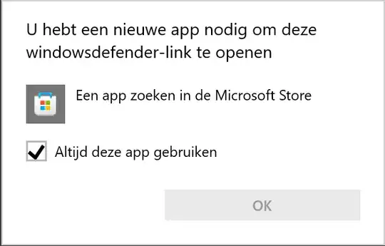 You need a new app to open this Windowsdefender link