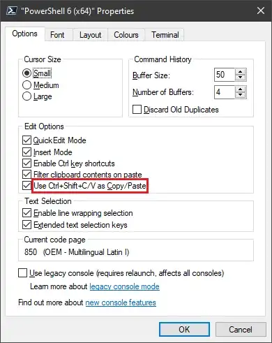 PowerShell 6 settings