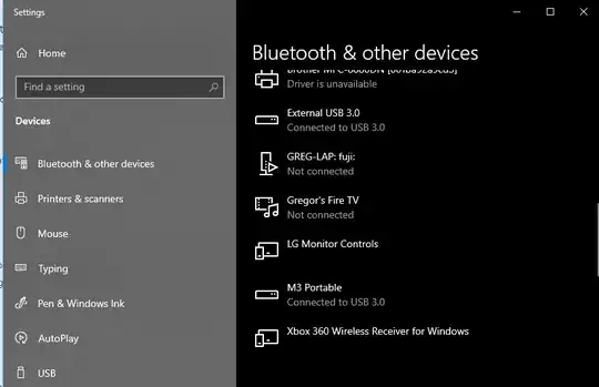Screenshot Example -> Settings: Bluetooth and other devices