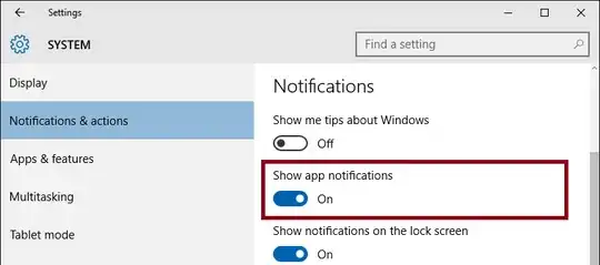 Image showing how to disable all notifications from apps