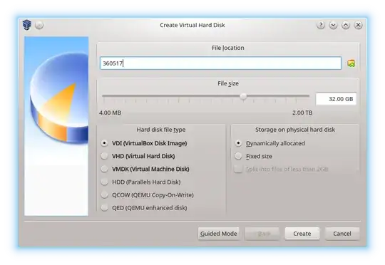 Screenshot of Create Virtual Hard Disk