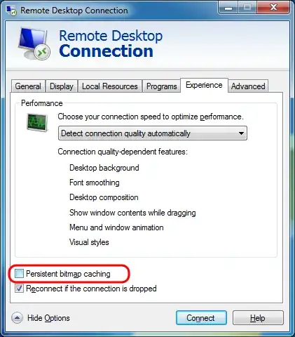 Disable Bitmap Caching