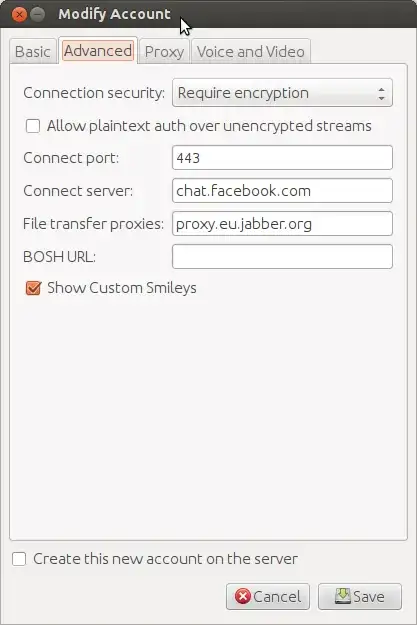 Facebook configuration
