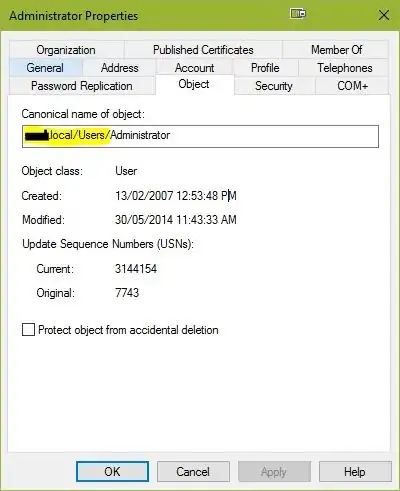 Example User Properites