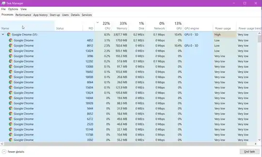 Task Manager - Processes tab