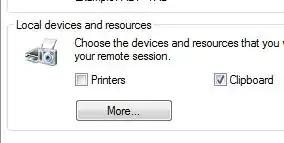 (MSTSC.exe - Local devices and resources)