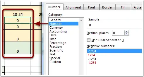 Excel cell format