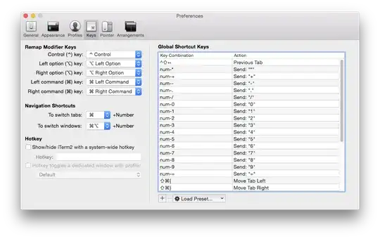 iTerm2 keys preferences