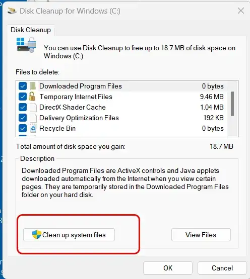 Disk Cleanup