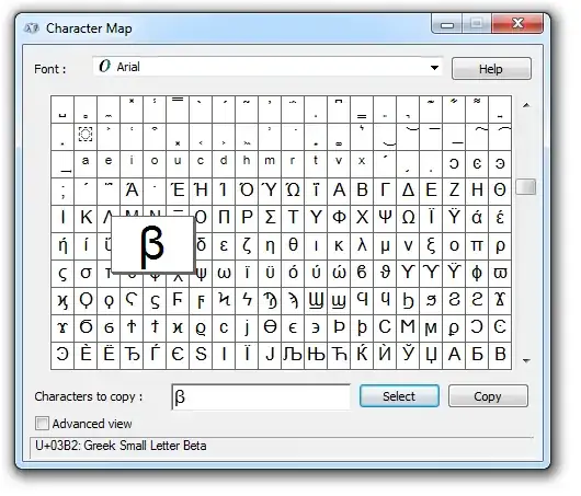 Windows Character Map