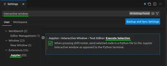 VSCode 1.98.2 jupyter interactive window settings