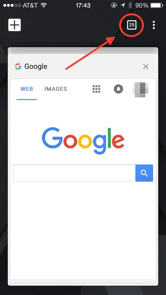 Tab count, Chrome (iOS)