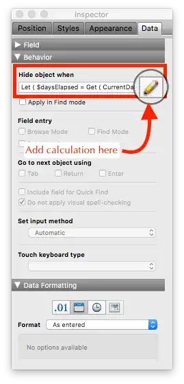 Inspector pane - Hide object when...
