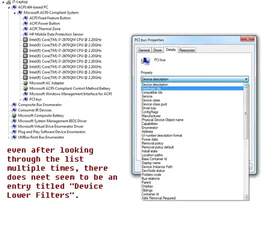 "iusb3hcs" nor "Device Lower Filters" does not appear when I select "details" of the "PCI bus" device, via Device Manager