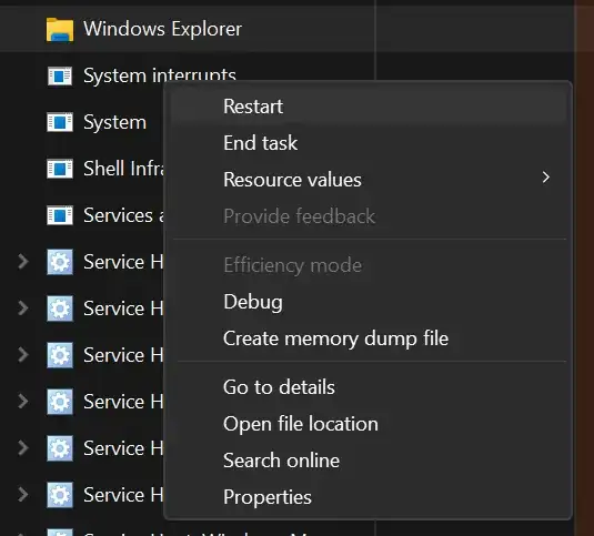 restart-windows-explorer