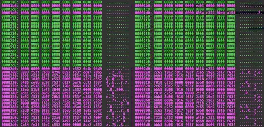binary file output in terminal - diff -y <(xxd foo1.bin) <(xxd foo2.bin) | colordiff
