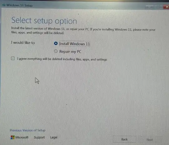 Installation screenshot