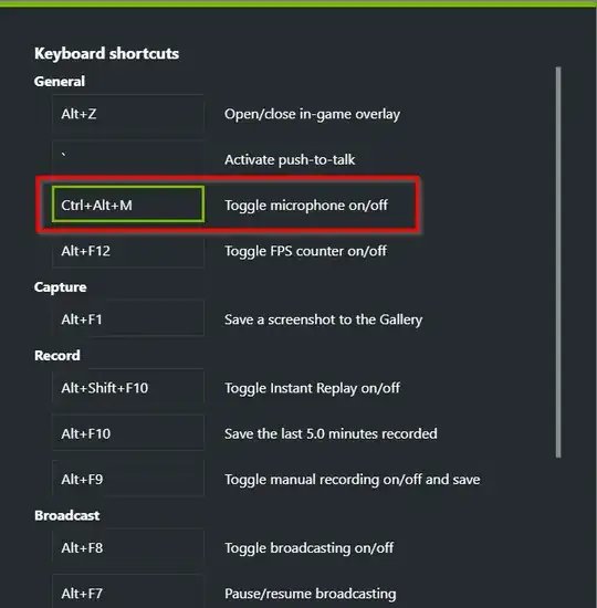 Replace the microfone mute shortcut