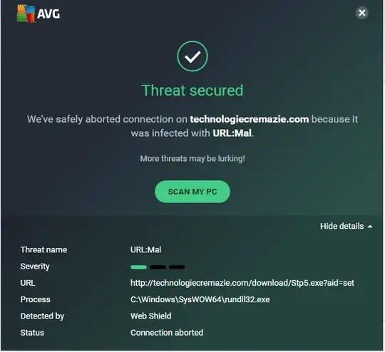 picture of the popup