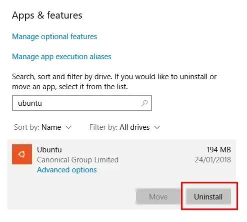 Uninstall Ubuntu