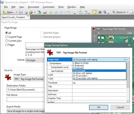 PDF to grayscale TIFF