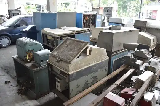 view full size A rear view showing various devices