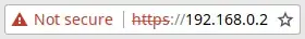 Google Chrome 65.0.3325.181 address bar showing https://192.168.0.2