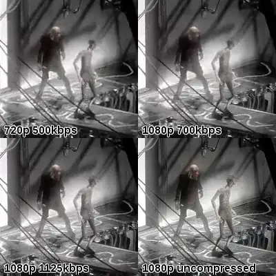 Different pictures of frame 2097 side-by-side