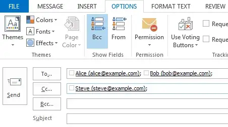 Email compose show fields