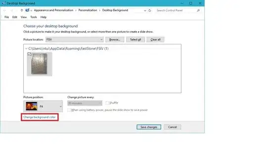 On this screen select "change background colour"