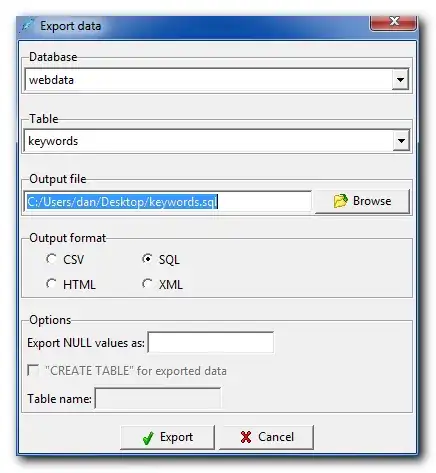 SQLite Studio export dialog