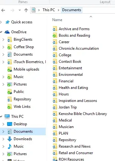 Side-Pane View, notice the syncing notifications