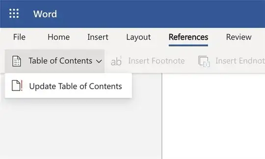 References | Table of Contents | Update Table of Contents References | Table of Contents | Update Table of Contents