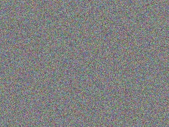 JPEG compressed RGB noise, quality = 75, chroma subsampling