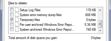 No "Temporary files" remain
